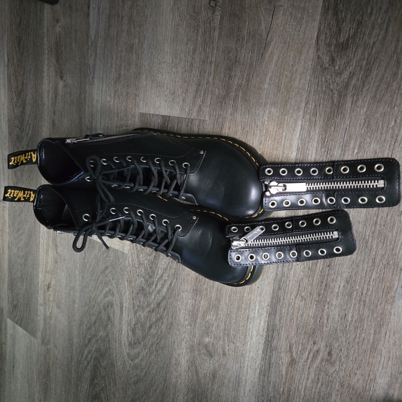 Dr. Martens Air Wair 1460 BLACK WANAMA TWIN ZIP 8 EYE BOOT - Picture 12 of 12